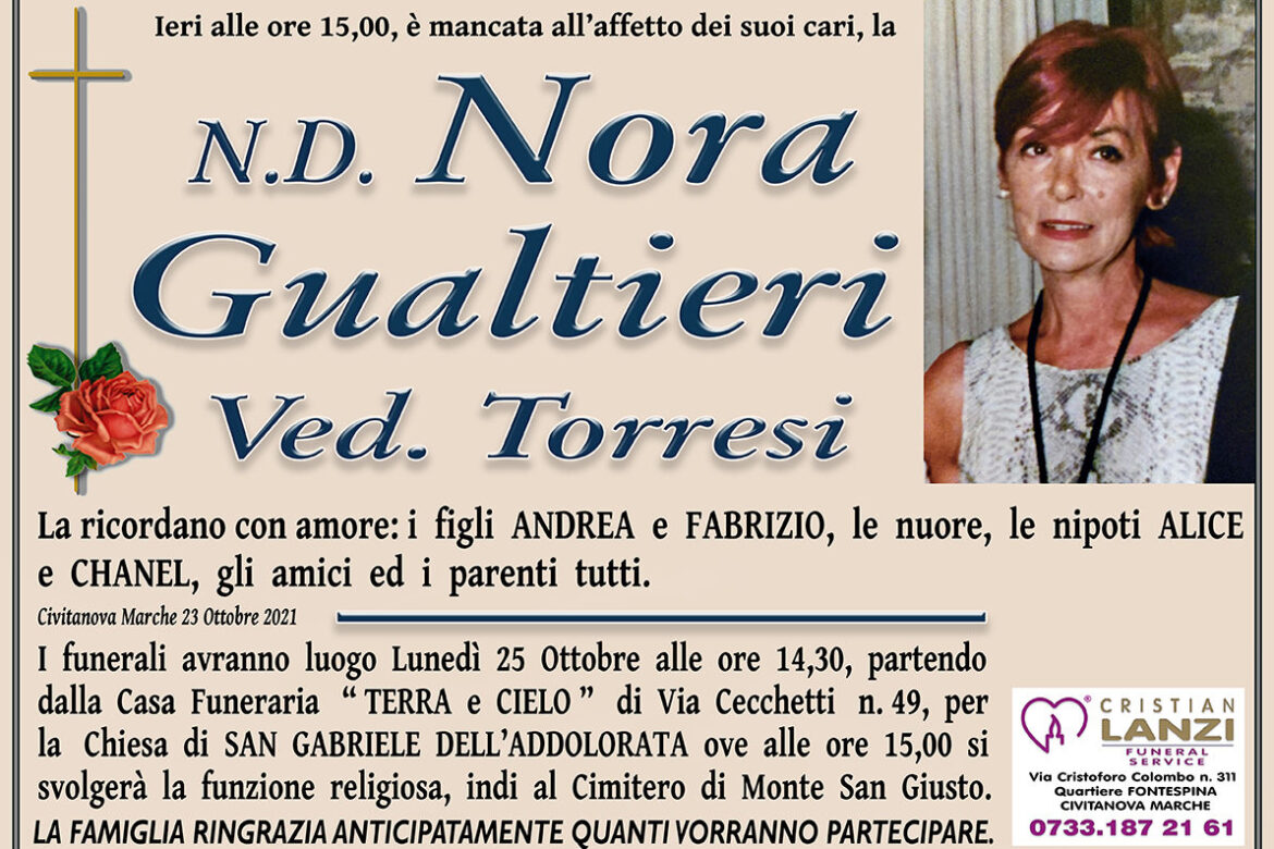 N.D. Nora Gualtieri ved. Torresi